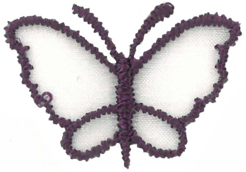 SMALL ORGANZA BUTTERFLY - PURPLE